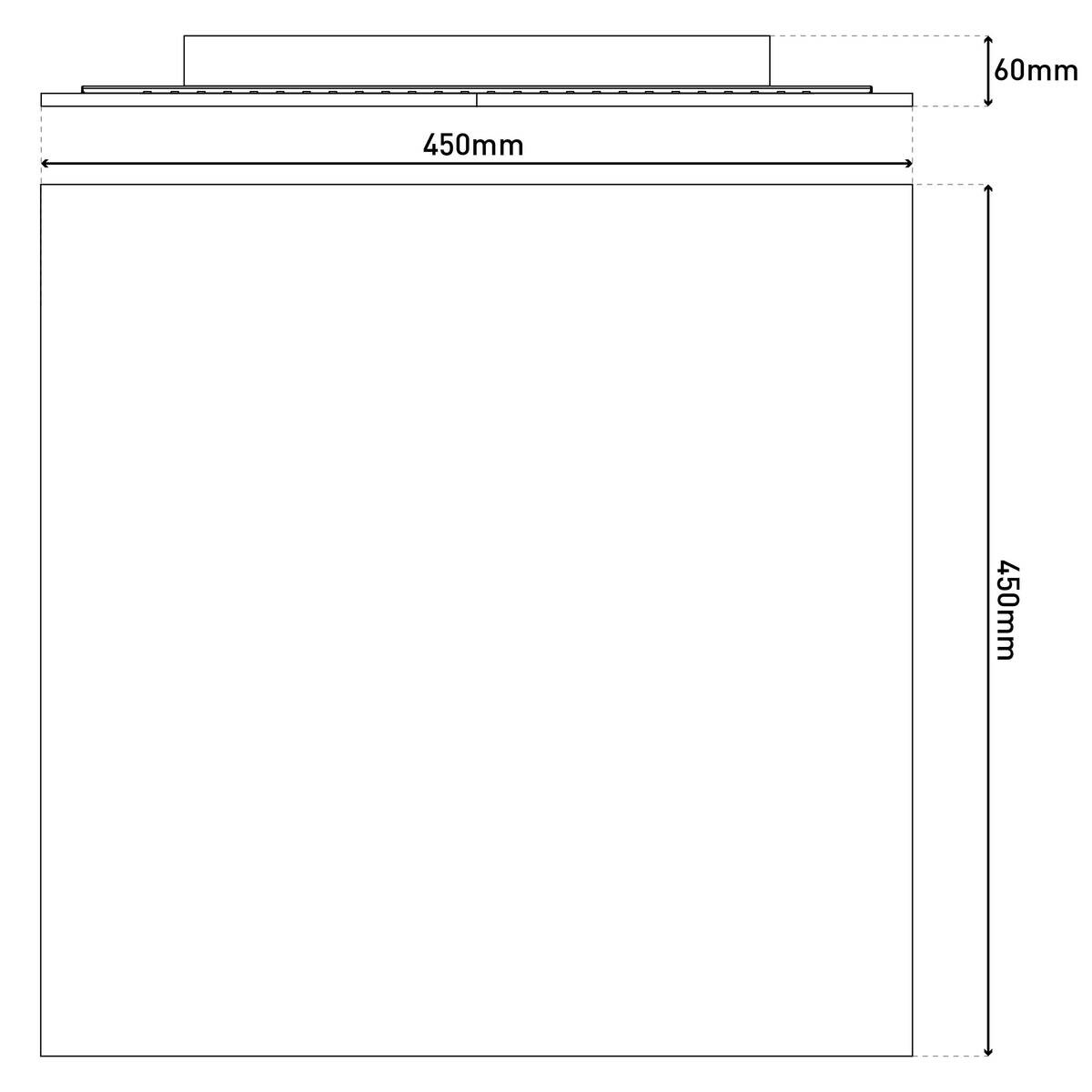 Näve Leuchten LED-Panel 1382161 multicolor Kunststoff Metall B/H/T: ca. 45x6x45 cm 2 Brennstellen