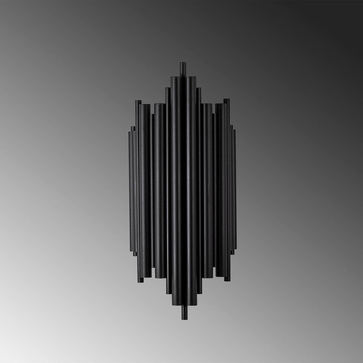 Opviq Wandleuchte Reis schwarz Metall B/H/T/L: ca. 22x50x22x11 cm E14 1 Brennstellen