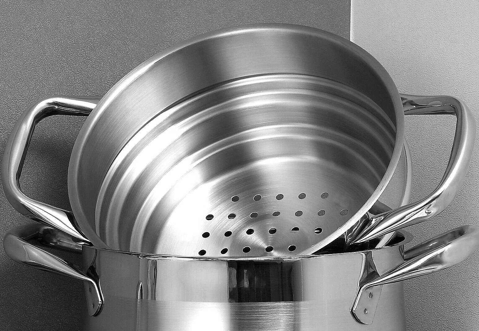 BERGNER Topfset Gourmet silber Edelstahl 3 tlg.