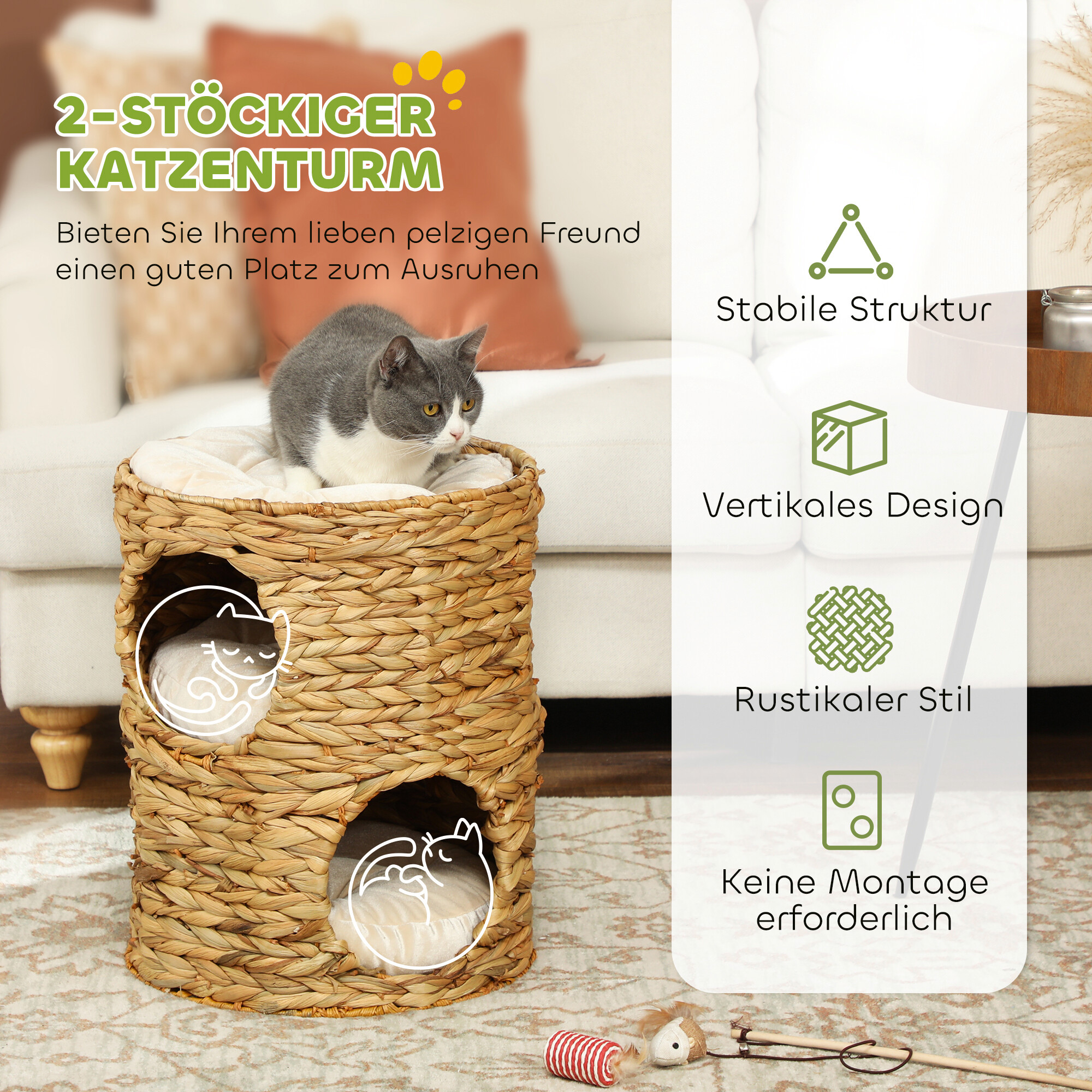 PawHut Kratztonne braun Stahl B/H/L: ca. 40x50x40 cm