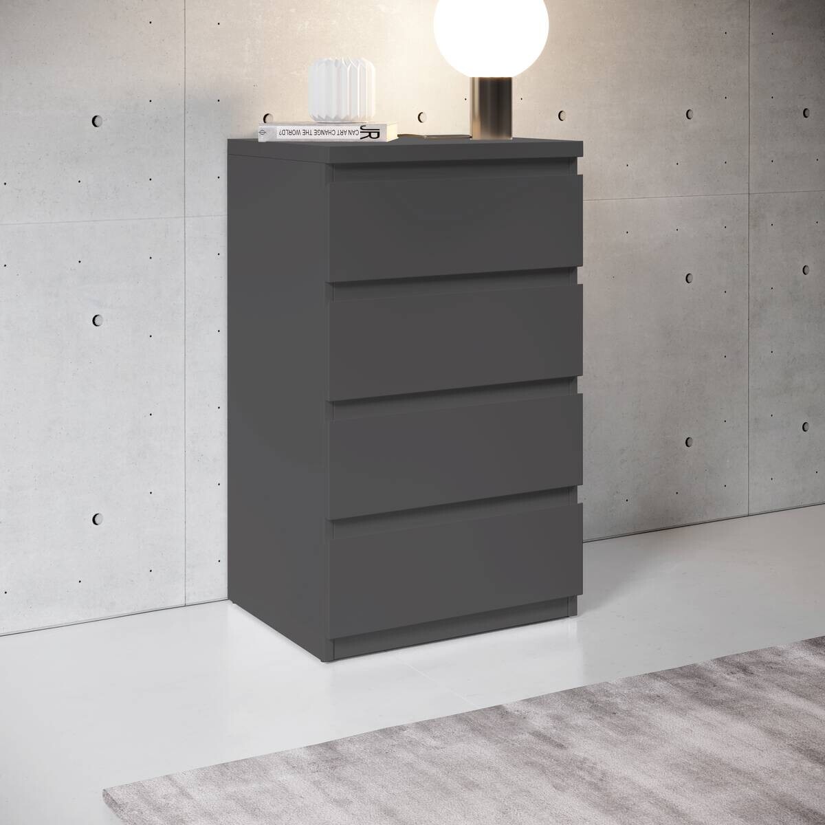 Nachtkonsole Olli Graphit B/H/T: ca. 45x79x38 cm