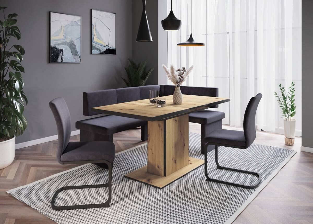 Säulenesstisch ARIANA I T Eiche Artisan Optik B/H/T: ca. 120x76x80 cm