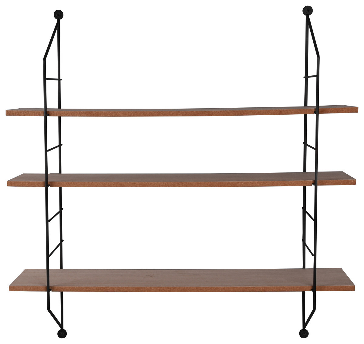 Wandregal Ella schwarz B/H/T: ca. 60x62x15 cm