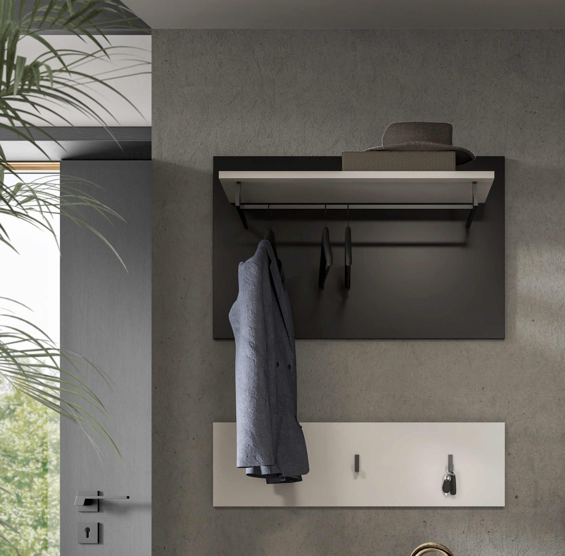 Paneel Canu basaltgrau Nachbildung weiß B/H/T: ca. 80x73x27 cm