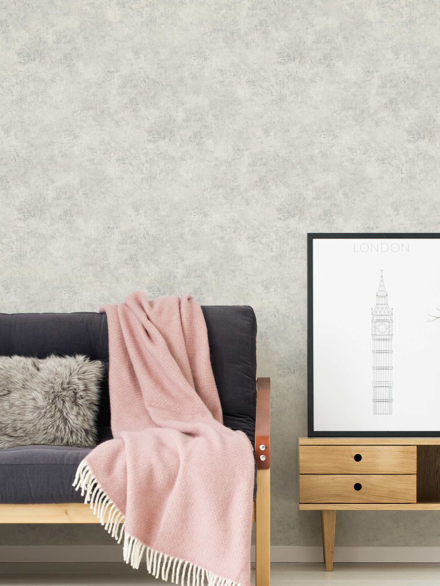 A.S.Creation Vliestapete grau B/H/D: ca. 53x1005x7,7 cm