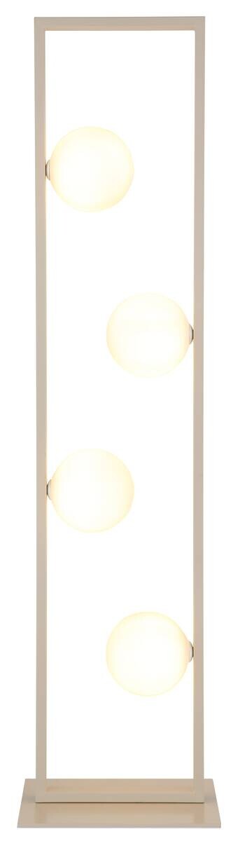 GLOBO Stehleuchte Opal rostfarbig sand Glas Metall B/H/L: ca. 20x110x28 cm G9 4 Brennstellen