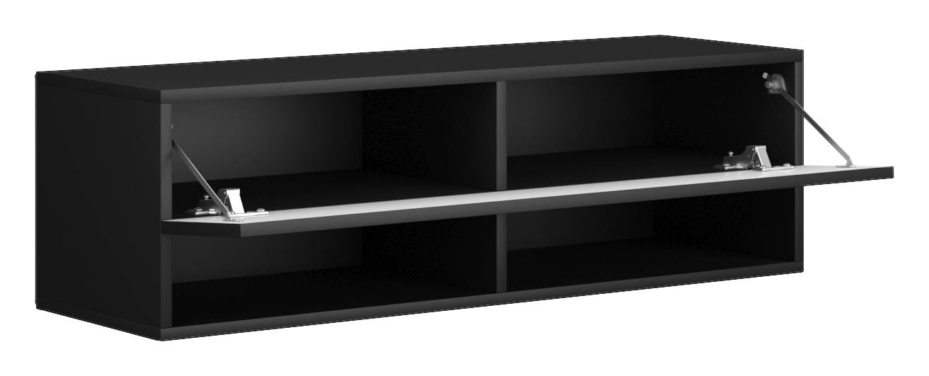 TV-Board Derby schwarz matt schwarz Hochglanz B/H/T: ca. 100x30x31 cm