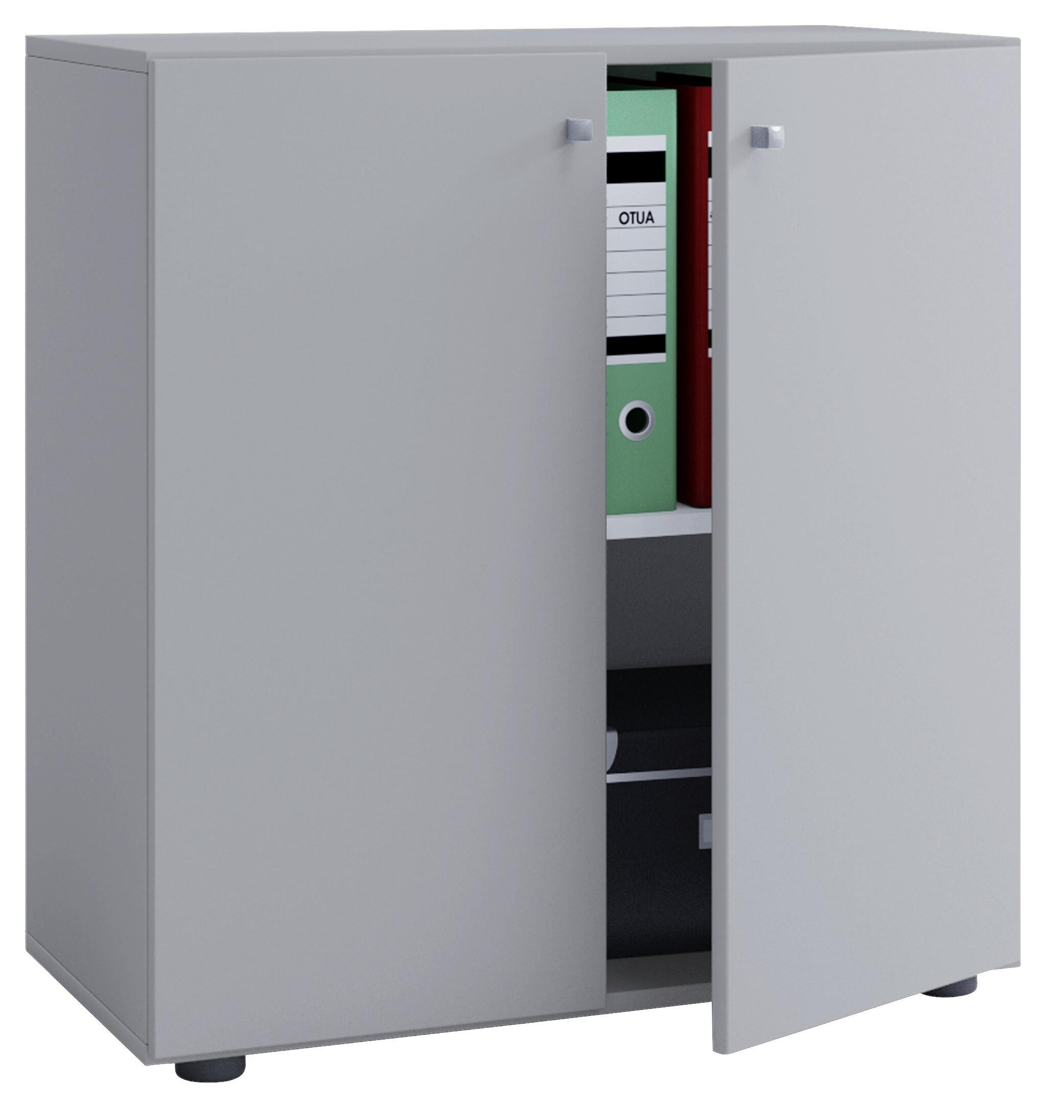 Büroschrank Lona L grau weiß B/H/T: ca. 70x74x39 cm