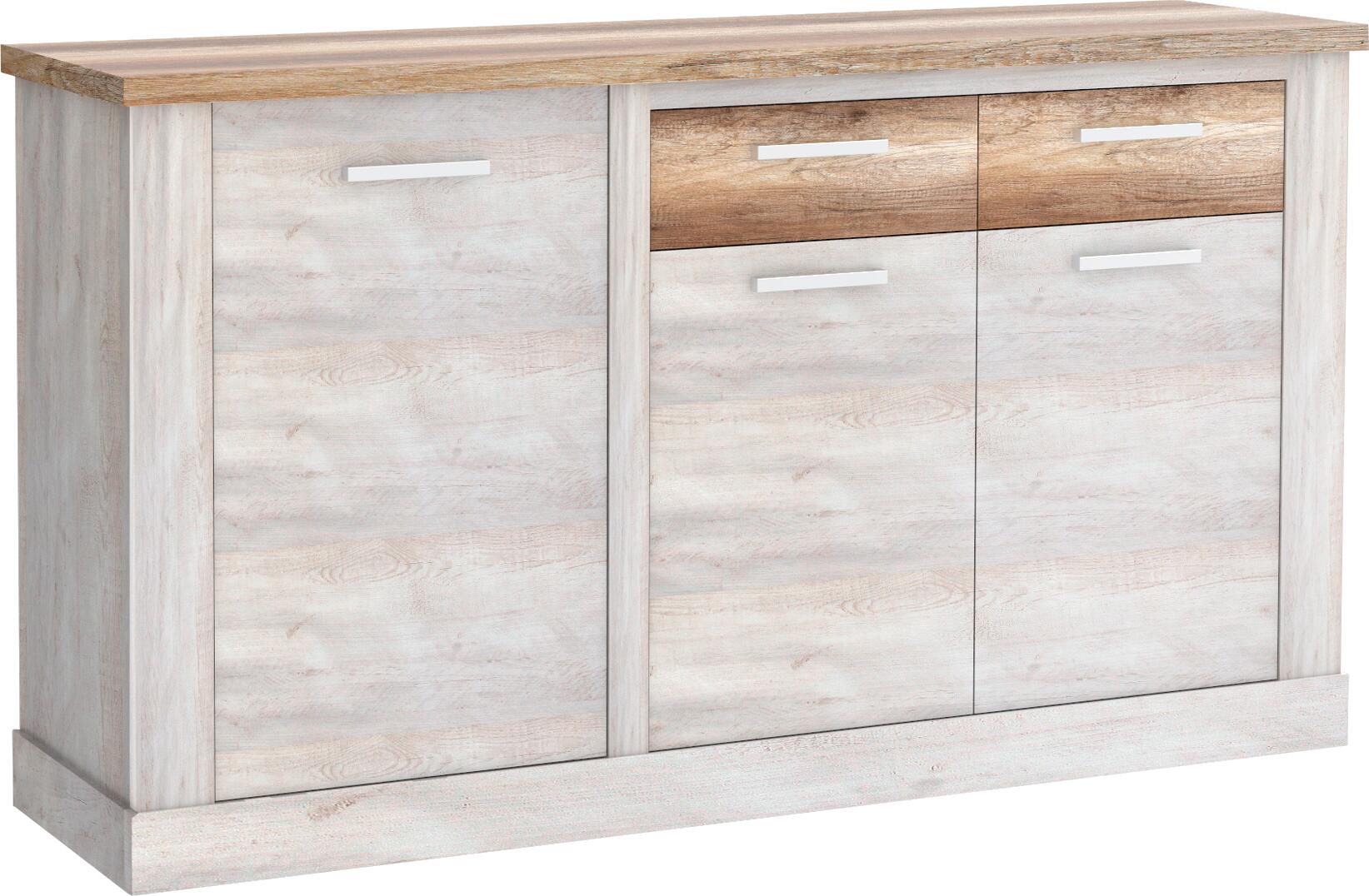 Sideboard  weiß Pinie Nachbildung Eiche Antik Nachbildung B/H/T: ca. 172x90x41 cm