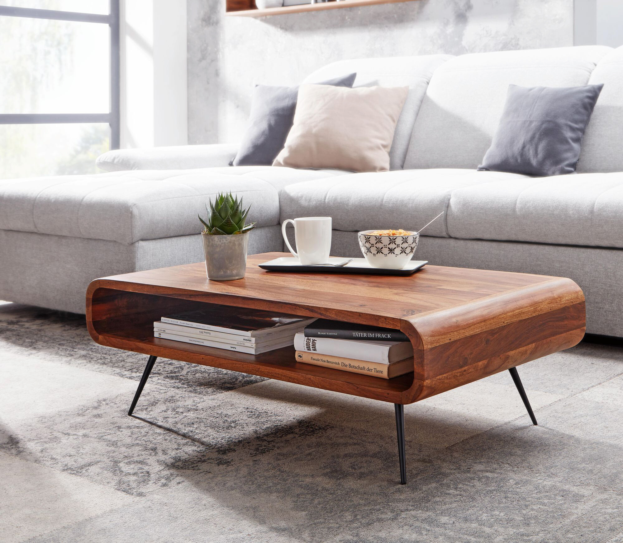 Wohnling Couchtisch braun B/H/T: ca. 55x30x90 cm