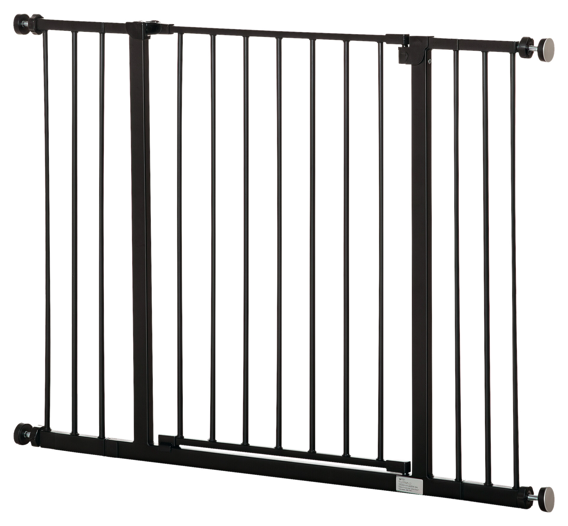 PawHut Türschutzgitter schwarz Kunststoff B/H/L: ca. 2x76x107 cm