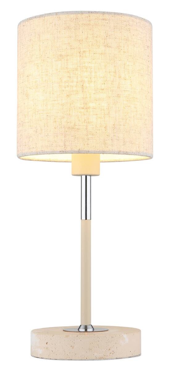 Tischleuchte sand Metall Textil H/D: ca. 35x15 cm E14 1 Brennstellen