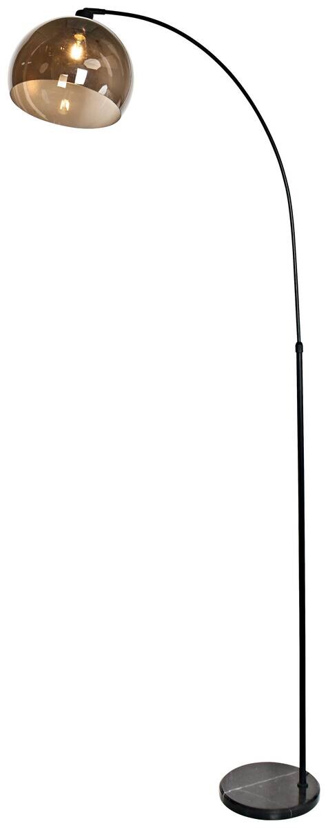 POCOline Bogenleuchte Olga schwarz Metall B/H/L: ca. 86x175x25 cm E27 1 Brennstellen