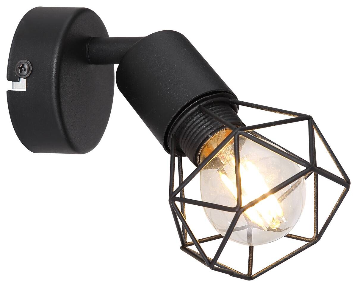 GLOBO Spot Xara schwarz Metall B/H/T: ca. 8x14x13 cm E14 1 Brennstellen