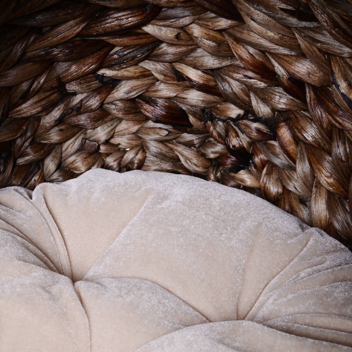 PawHut Katzenkorb dunkelbraun Baumwolle B/H/L: ca. 33x52x42 cm