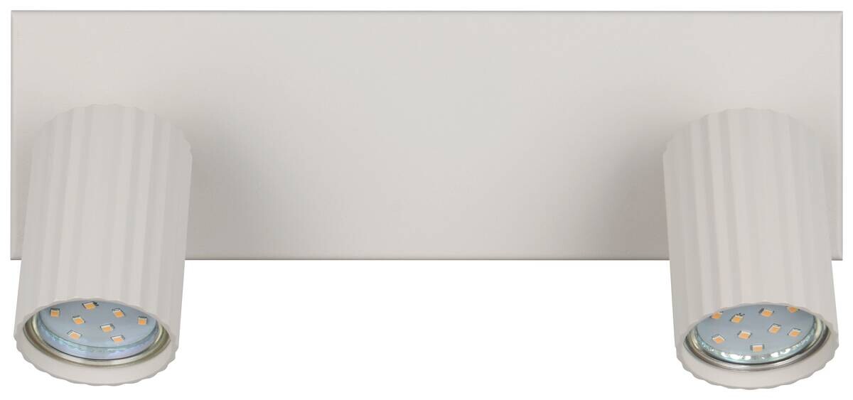 Reality Leuchten Spots Soka grau Metall B/H/L: ca. 30x14,5x9 cm GU10 2 Brennstellen