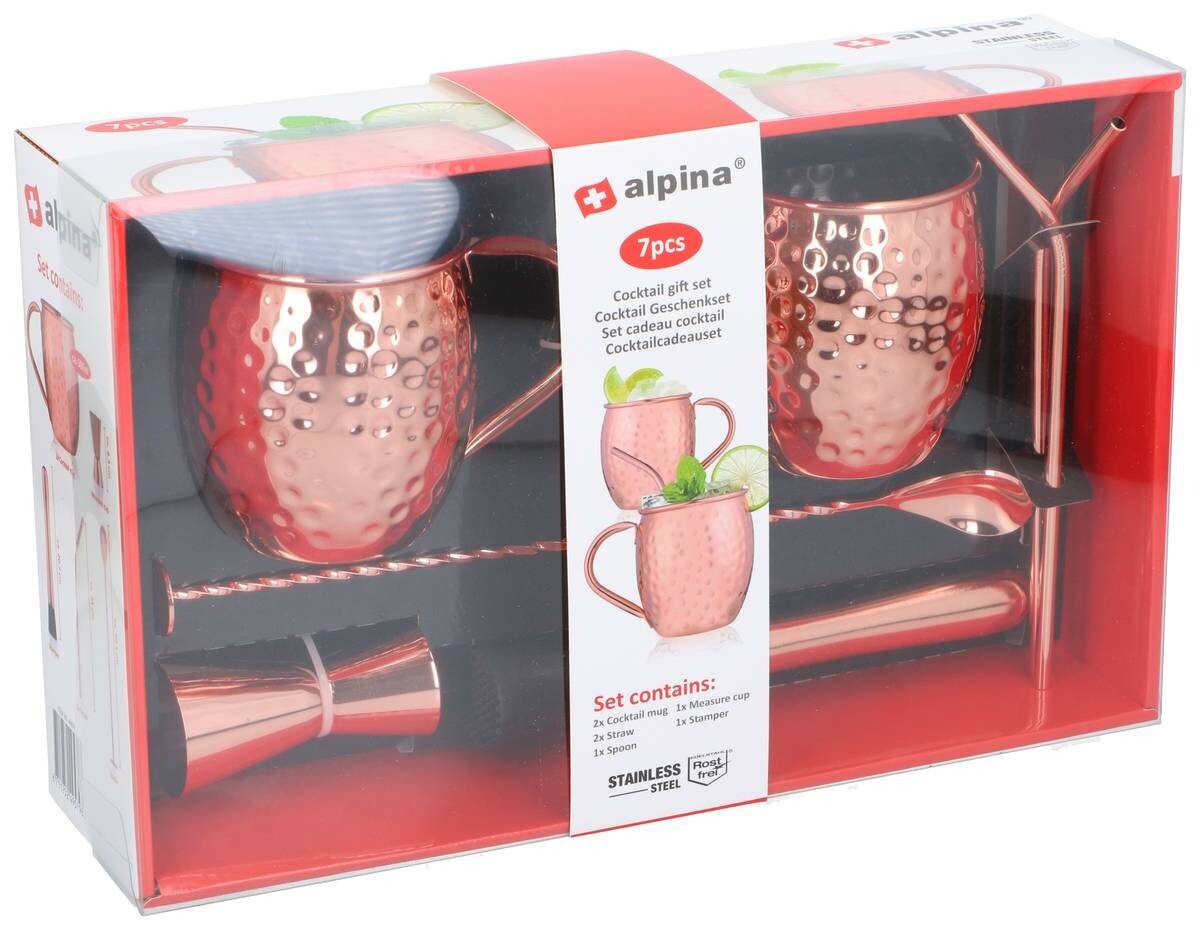 alpina Cocktailset rosa Edelstahl