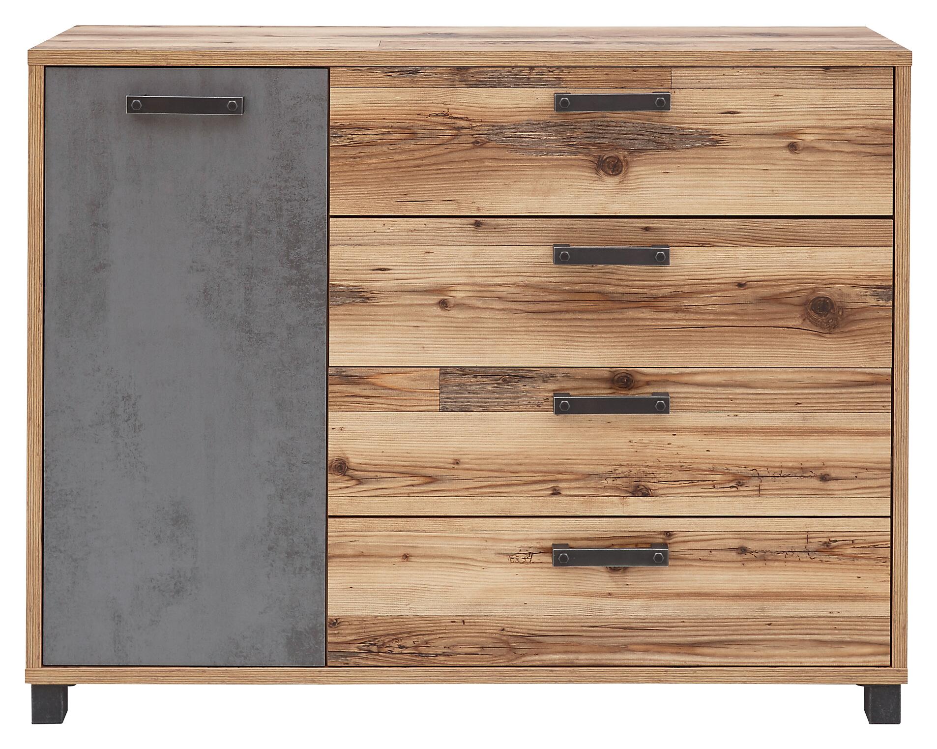 Kommode Dover Alpin Lodge Nachbildung Betonoxid Optik B/H/T: ca. 125x96x38 cm