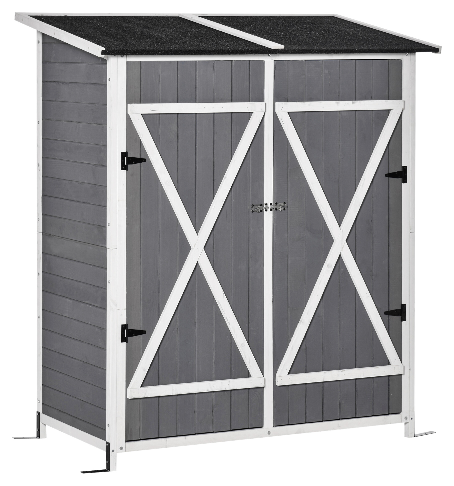 Outsunny Gartenhaus grau B/H/T: ca. 139x160x75 cm