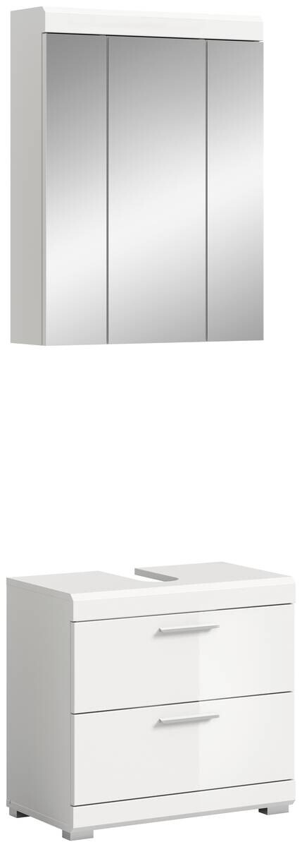 Badezimmer-Set Scout weiß weiß Hochglanz B/H/T: ca. 60x191x37 cm