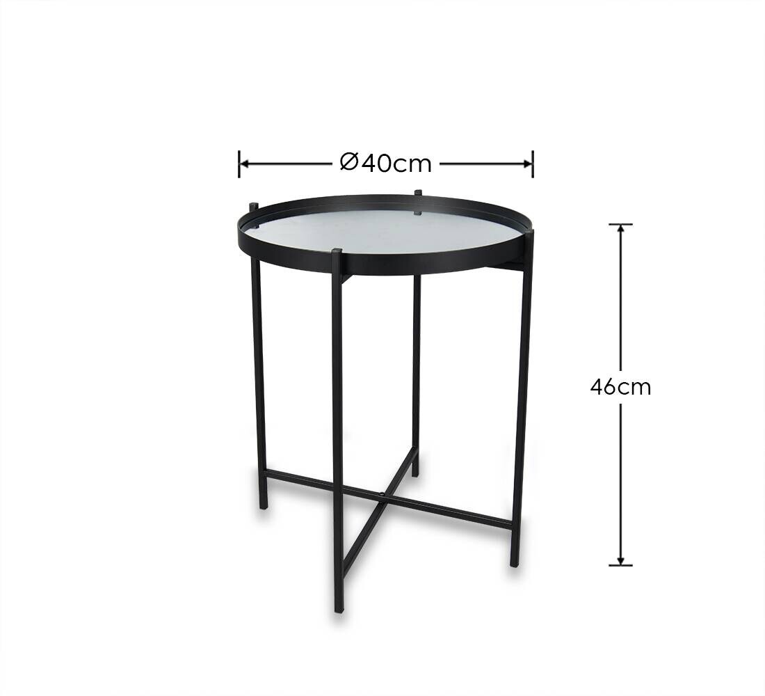 Beistelltisch Verena schwarz H/D: ca. 51x45 cm Beistelltisch Verena schwarz H/D: ca. 51x45 cm