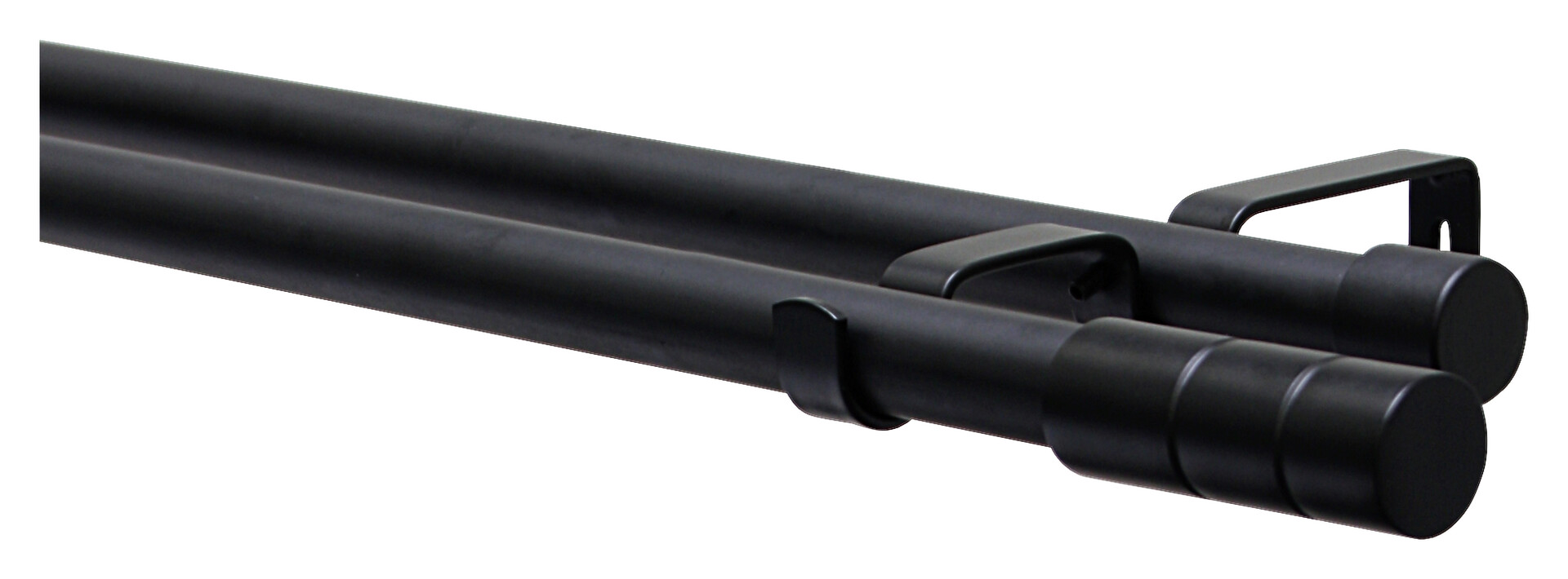 Boviva Stilgarnituren Zylinder mattschwarz Metall D: ca. 1,9 cm ausziehbar von ca. 130 bis 240 cm 2.0 Läufe