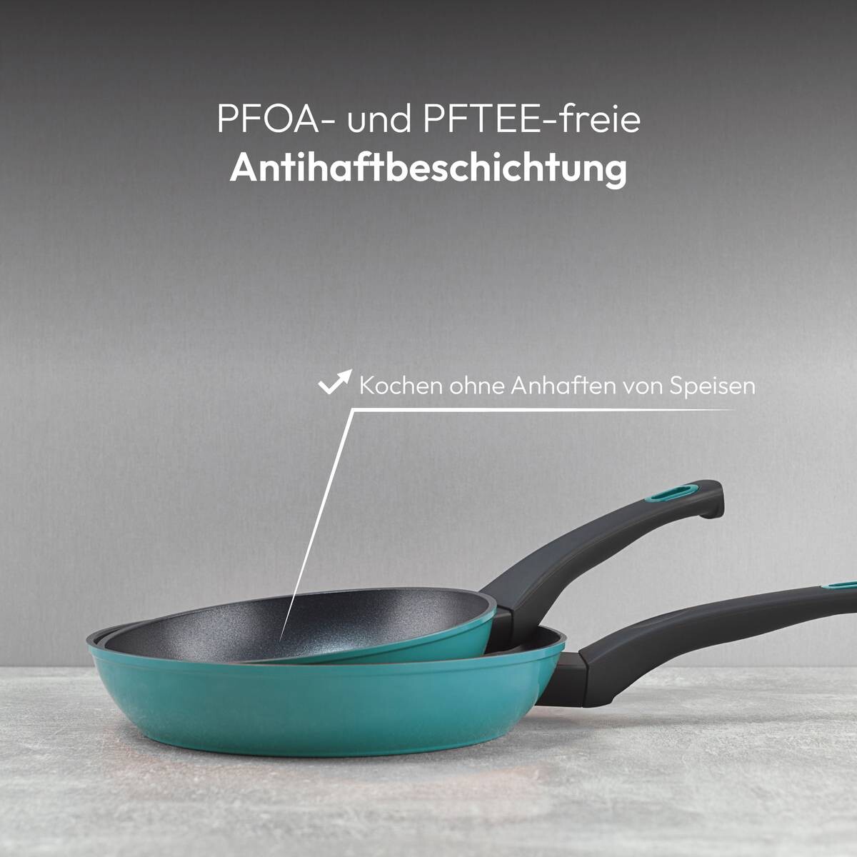 BERGNER Pfannenset Classique grün Aluminium 2 tlg.