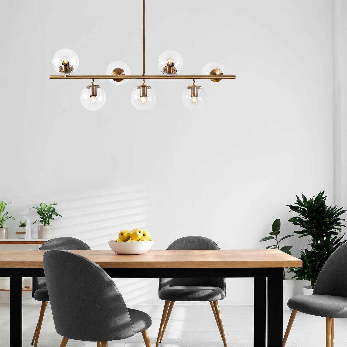 Opviq Deckenleuchte Fazli-10540 Metall B/H/T/L: ca. 113x85x40x113 cm E14 7 Brennstellen