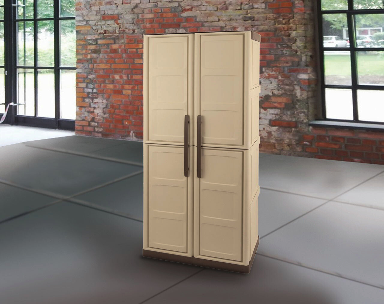 ArtPlast Kunststoffschrank Steel taupe Kunststoff B/H/T: ca. 70x165,5x39 cm