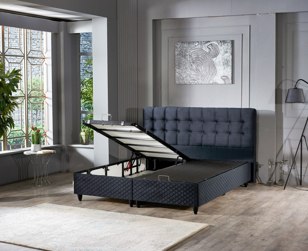 Polsterbett California schwarz Liegefläche B/L: ca. 180x200 cm