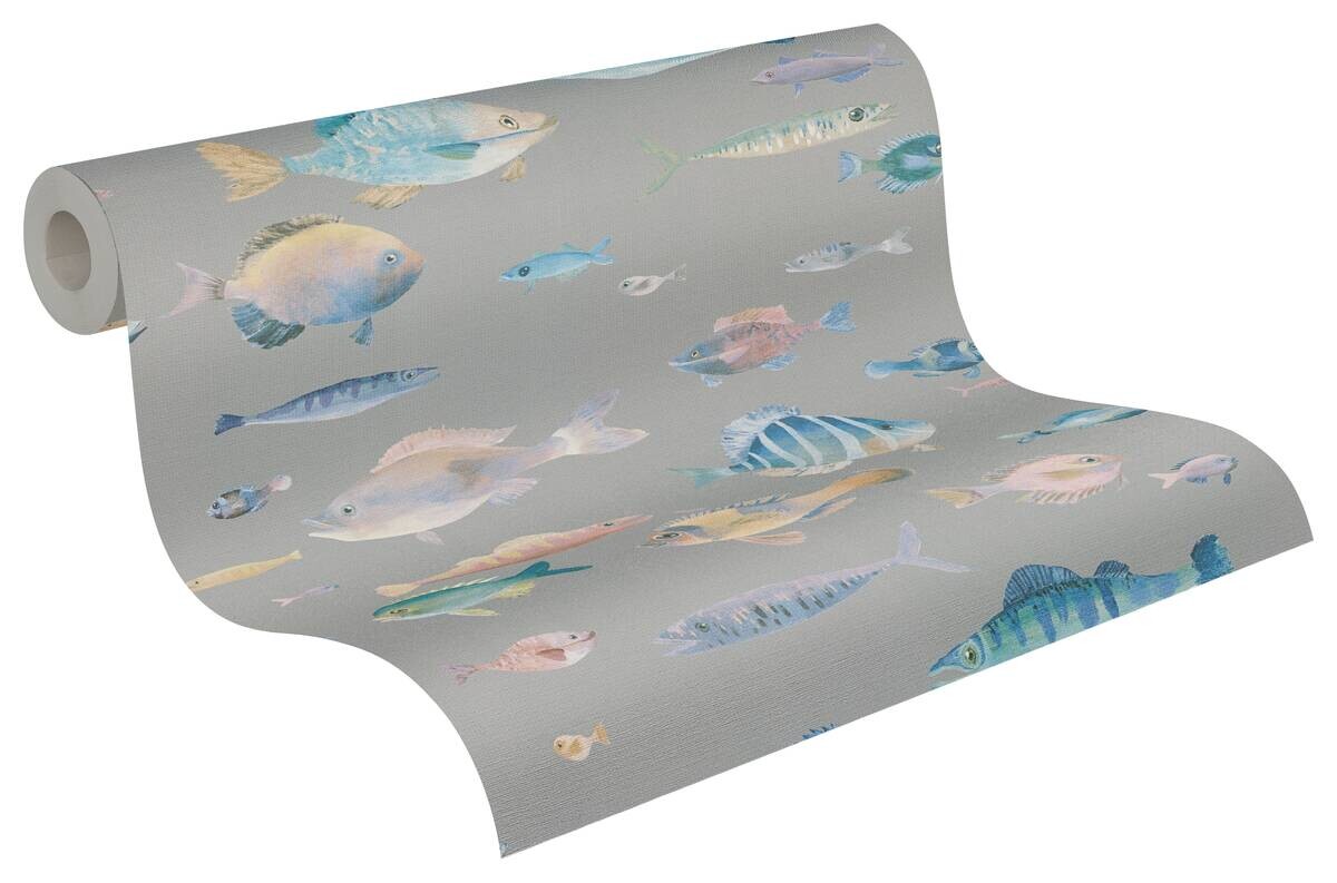 A.S.Creation Vliestapete bunt blau B/H/D: ca. 53x1005x8 cm