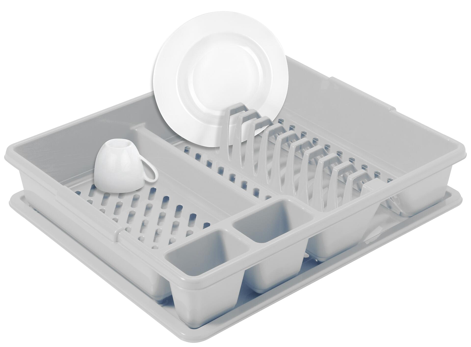 Curver Geschirrkorb hellgrau B/H/L: ca. 38x8,8x45 cm