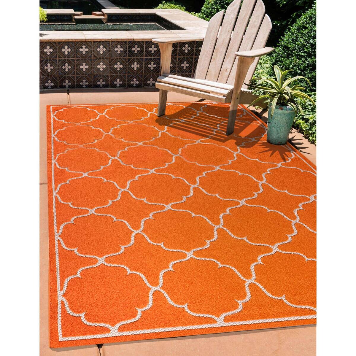 Sanat Outdoorteppich BERLIN orange B/L: ca. 80x200 cm