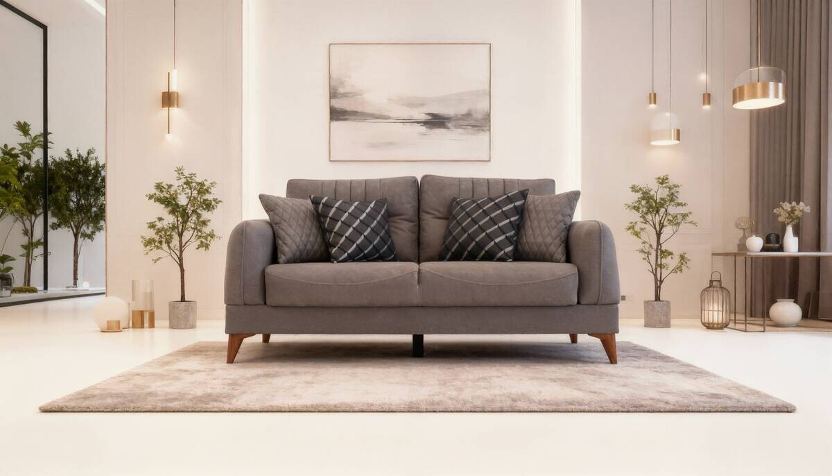 Sofa 3-2-1 Mislina blaugrau Microfaser