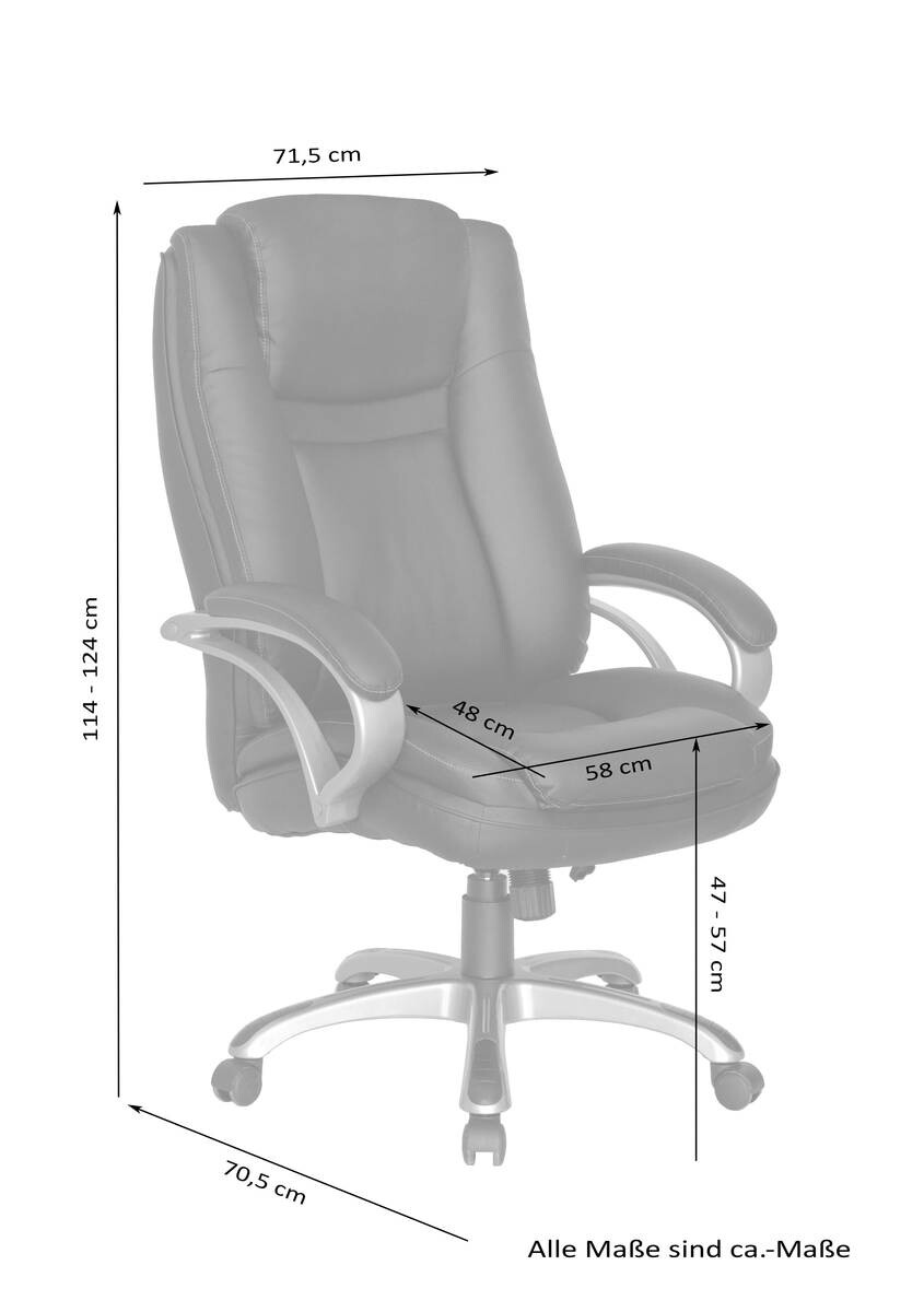 XXL-Chefsessel BRUNO-XXL anthrazit Kunstleder