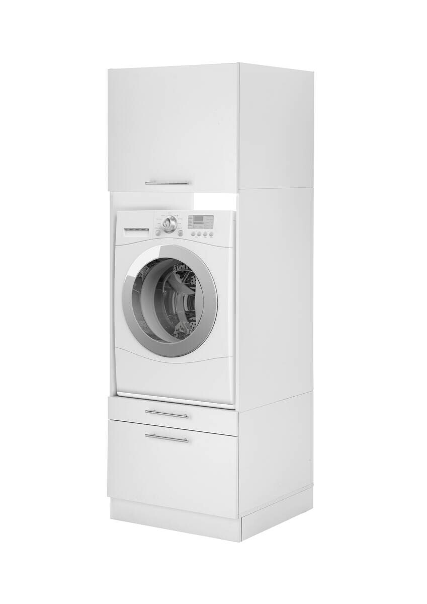 Respekta Waschmaschinenschrank Clara weiß matt B/H/T: ca. 67,4x200x67,6 cm