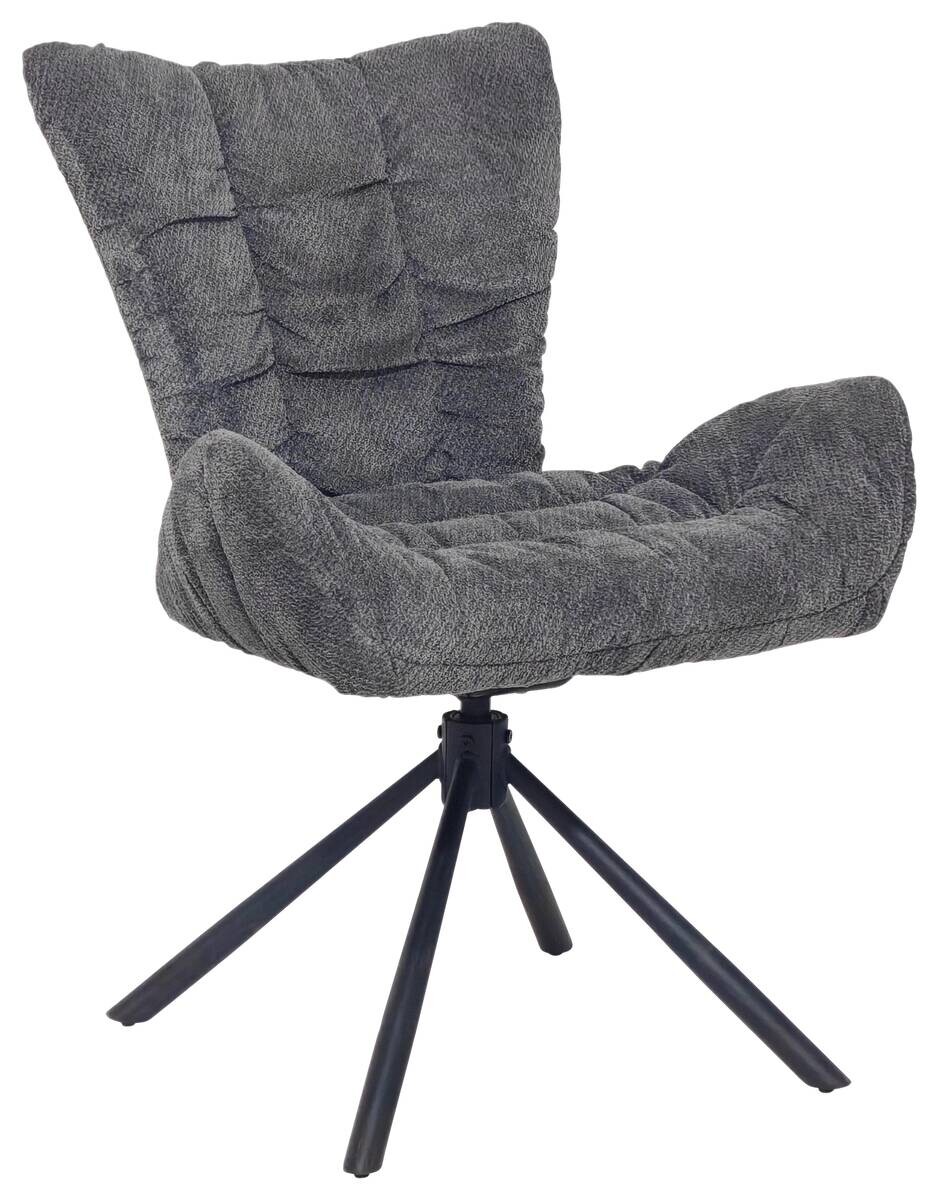 Drehstuhl Brest grau Webstoff B/T: ca. 67x65 cm
