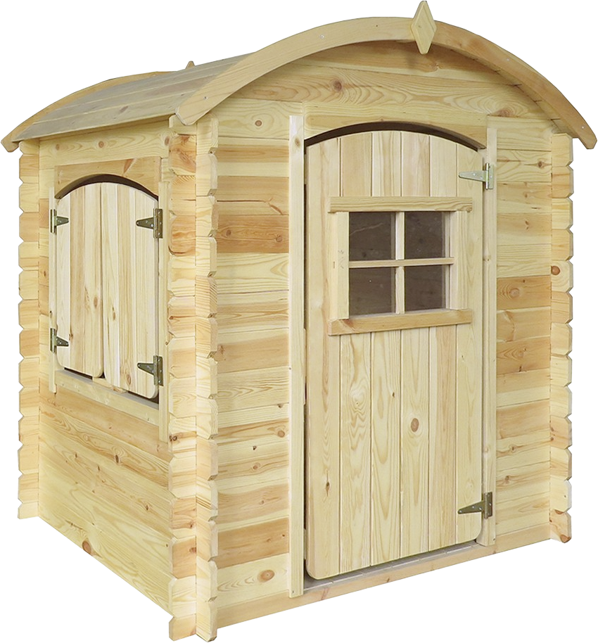 Timbela Kinderspielhaus M505 natur B/H/L: ca. 146x145x112 cm