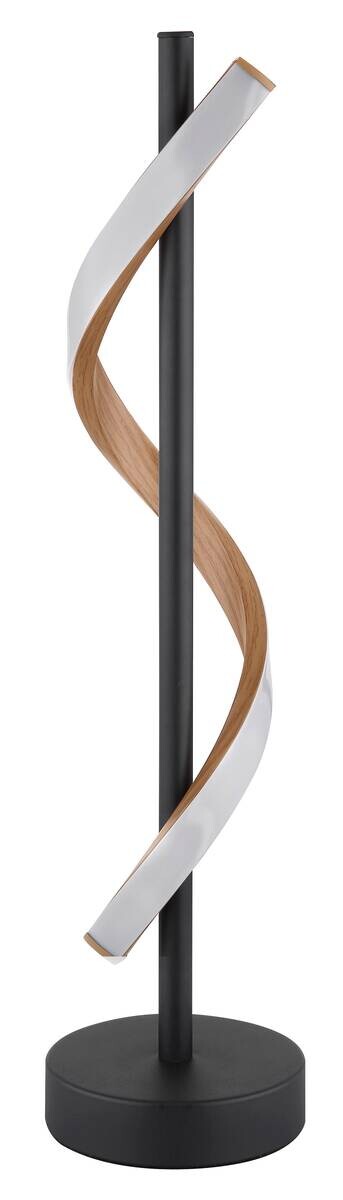 GLOBO LED-Tischleuchte dunkelbraun mattschwarz Opal Metall PVC Kunststoff H/D: ca. 49,3x15,5 cm 1 Brennstellen