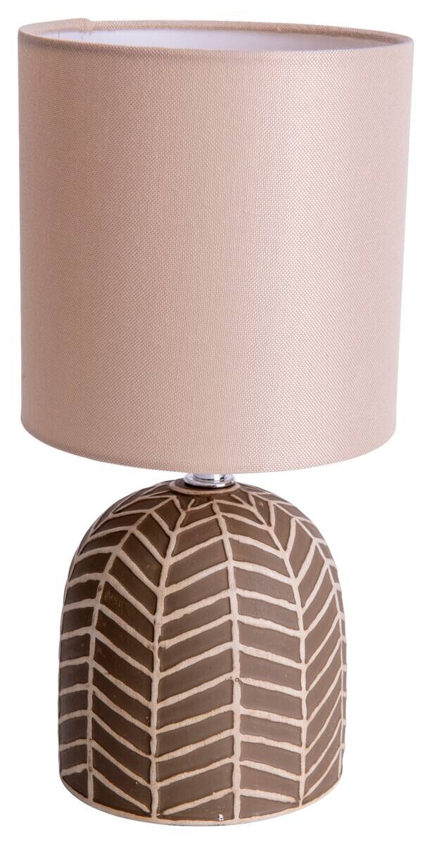 Näve Leuchten Tischleuchte FOLIO NV3189314 beige Leinen Keramik H/D: ca. 27,5x14 cm E14 1 Brennstellen