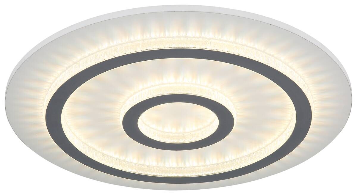 GLOBO LED-Deckenleuchte hellgrau klar weiß Kunststoff Metall H/D: ca. 5,5x45 cm 1 Brennstellen