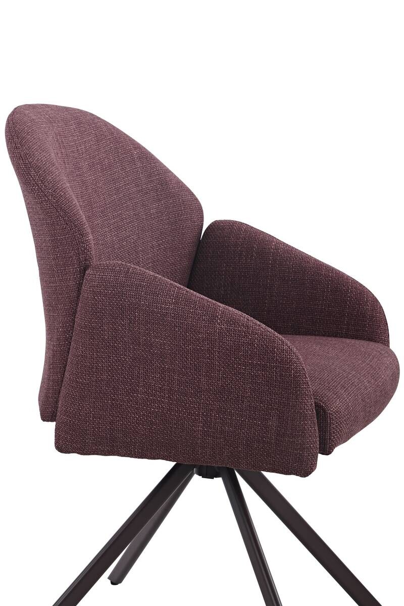 Drehstuhl Holly beere Microfaser Webstoff B/H/T: ca. 57x84x61 cm