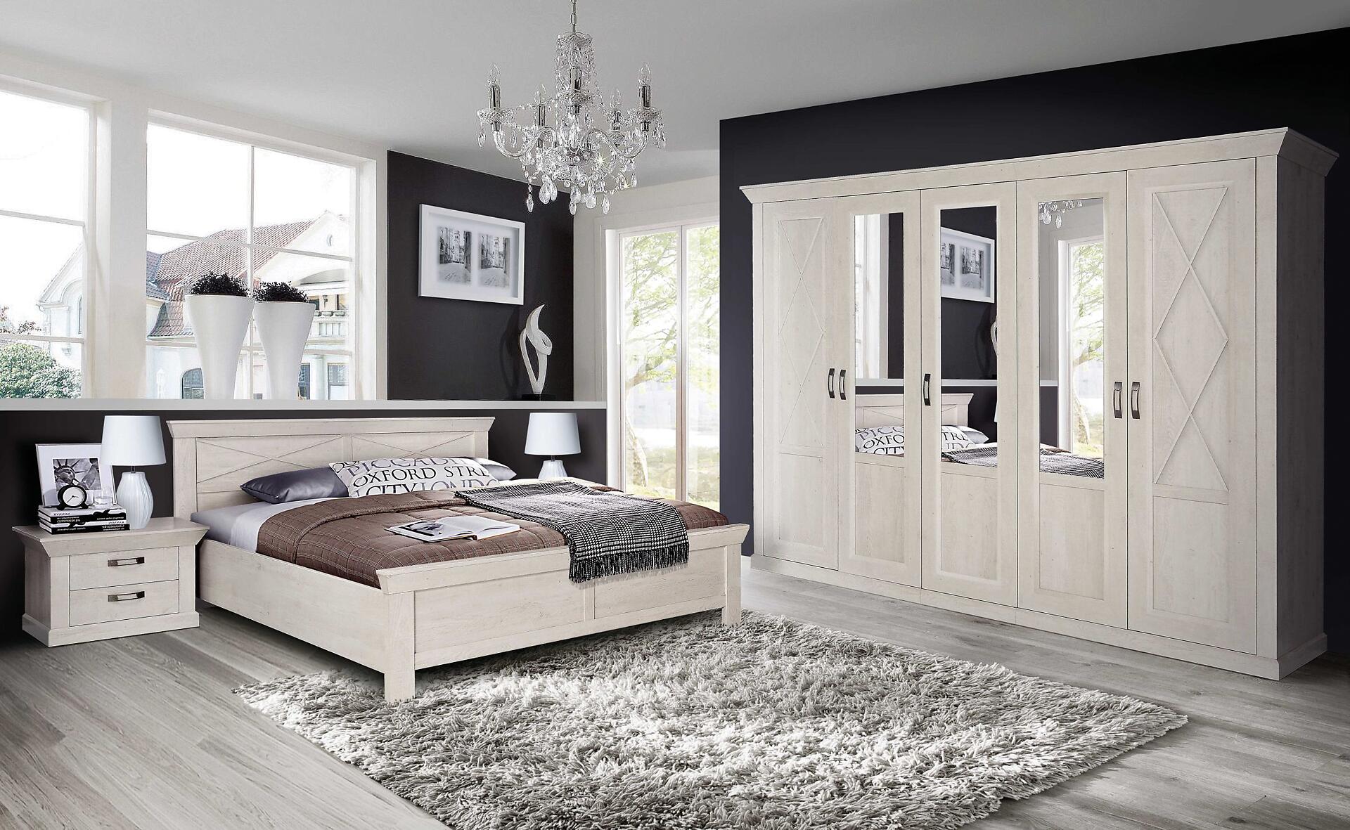 Bett  weiß Pinie Nachbildung Liegefläche B/L: ca. 180x200 cm