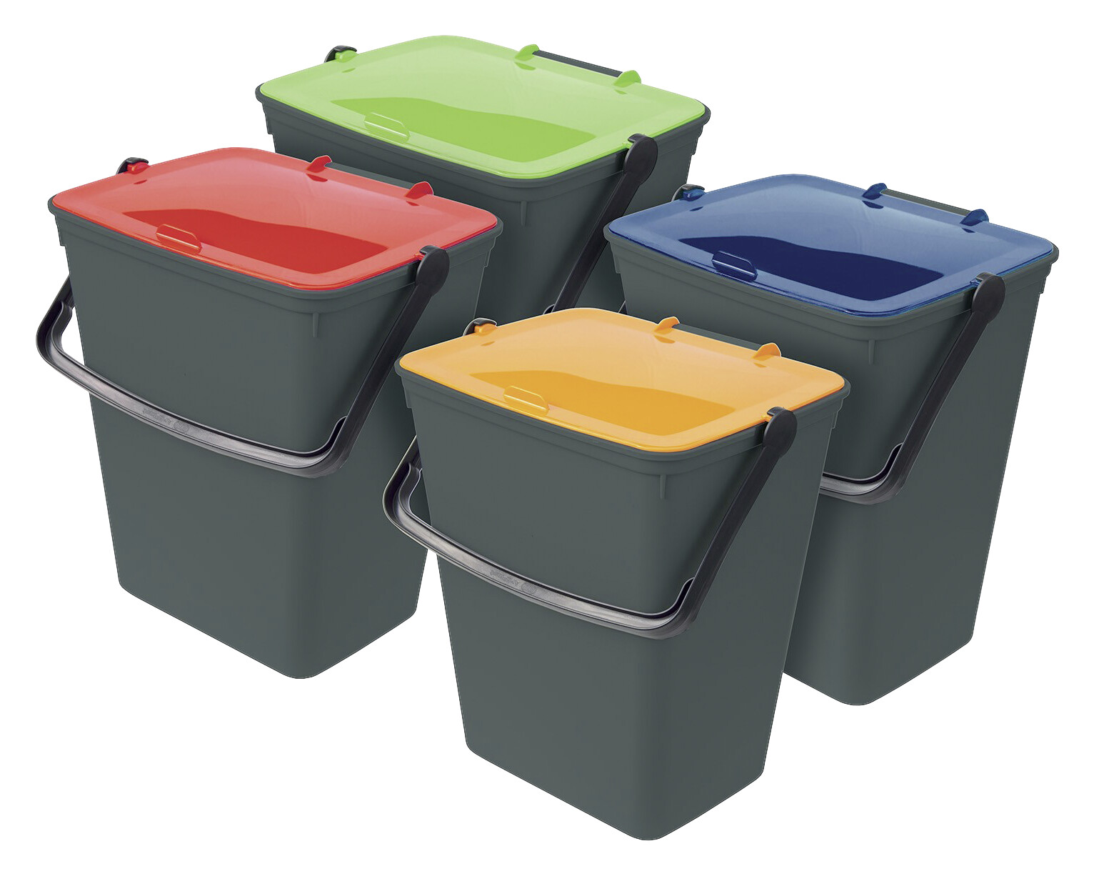 Eco-Logico Abfalltrennbehälter 4er Set mehrfarbig B/H/L: ca. 26,5x41x30,5 cm