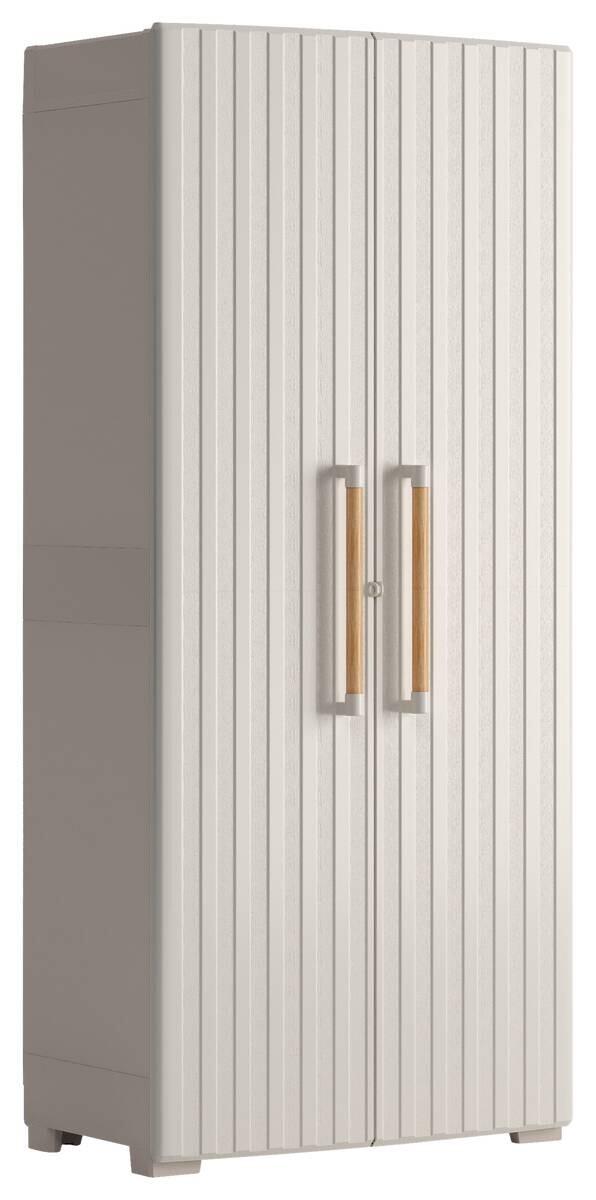 Keter Kunststoffschrank Groove Utility beige Kunststoff B/H/T: ca. 80x180x45 cm Keter Kunststoffschrank Groove Utility beige Kunststoff B/H/T: ca. 80x180x45 cm
