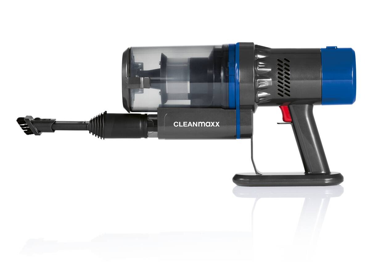 CLEANmaxx Handstaubsauger grau blau Metall Kunststoff B/H/L: ca. 110x22x26 cm