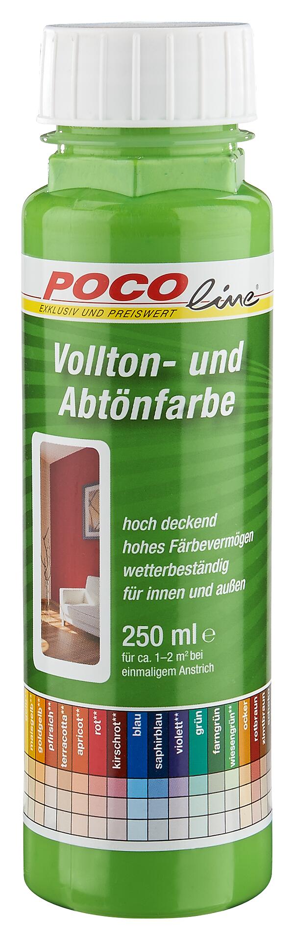 POCOline Vollton- und Abtönfarbe wiesengrün ca. 0,25 l