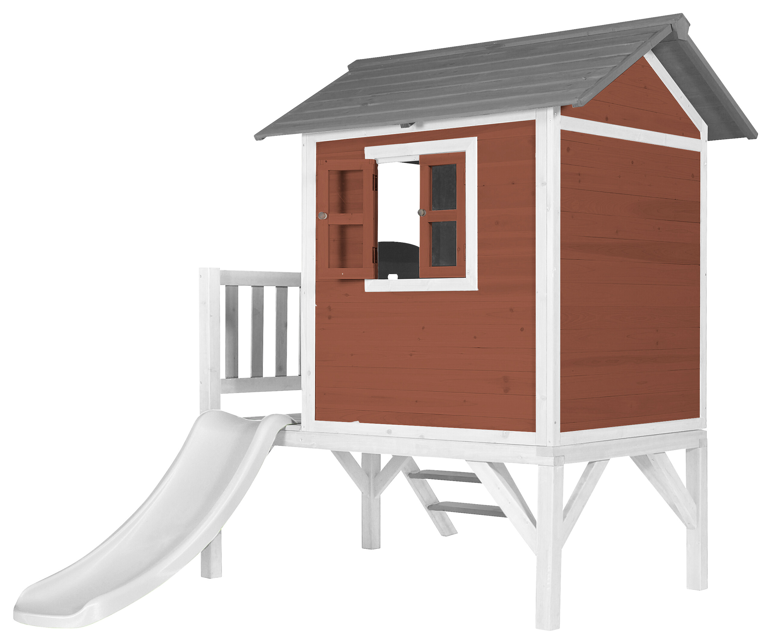 AXI Spielhaus Lodge XL rot B/H/L: ca. 240x189x167 cm