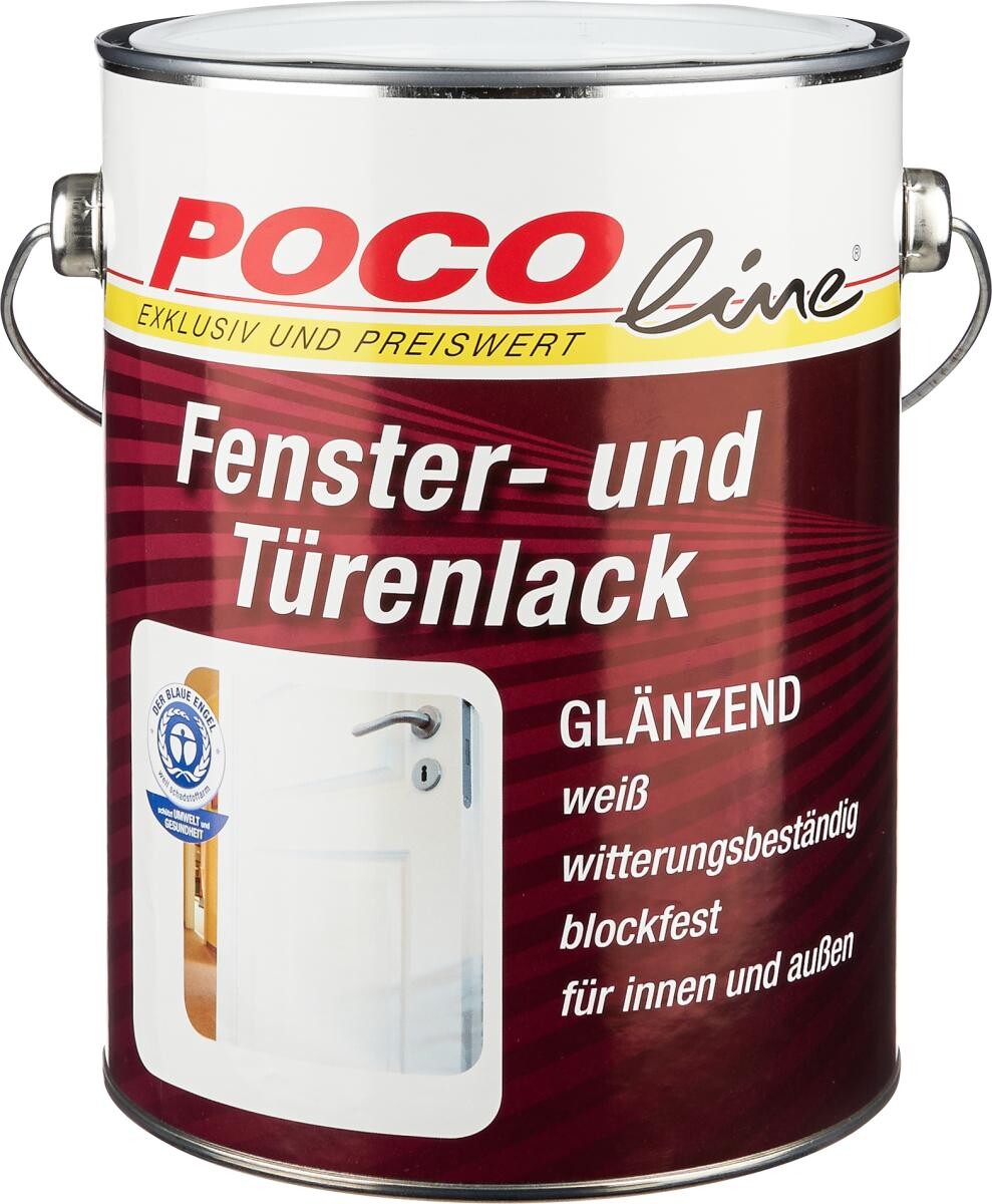 POCOline Acryl Türen- und Fensterlack weiß glänzend ca. 2,5 l