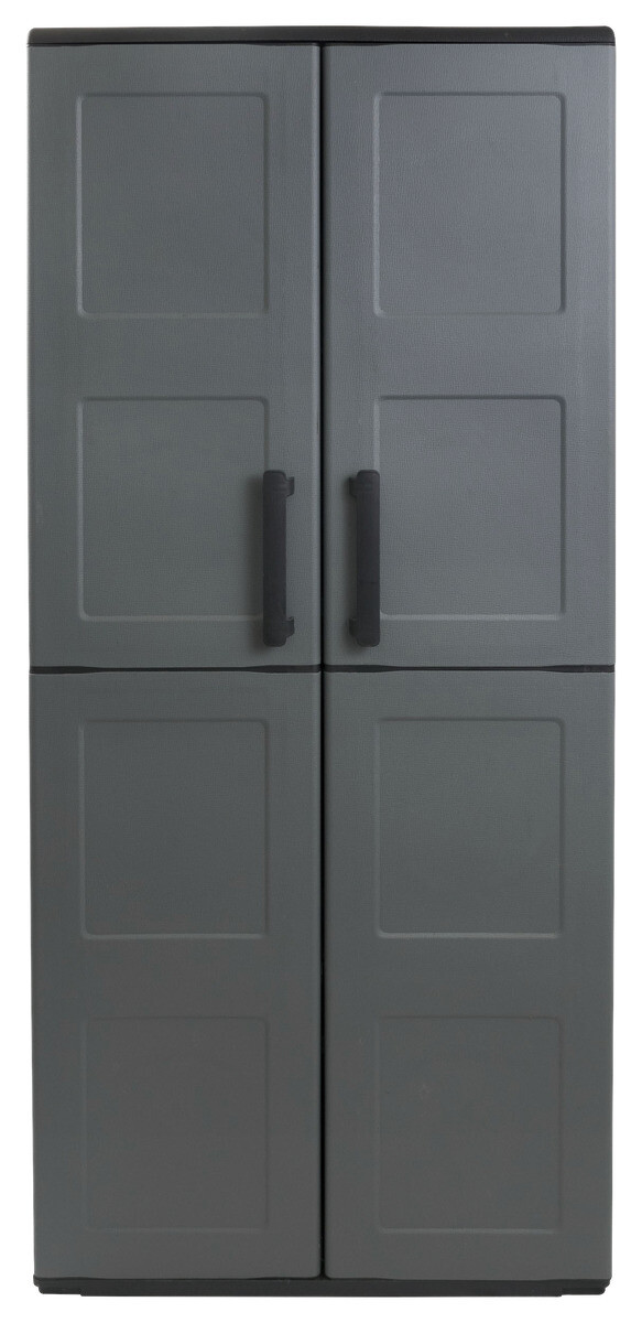 ArtPlast Kunststoffschrank Free hoch grau Kunststoff B/H/T: ca. 68x163x37 cm